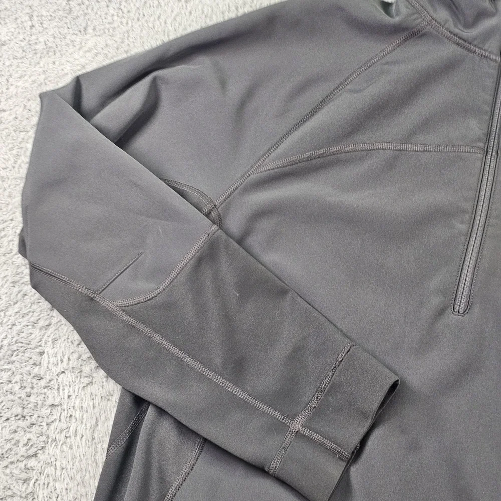 The North Face Pullover Mens Large Gray Quarter Zip Stretch Fleece Lined Outdoor